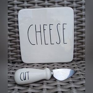 Rae Dunn White "Cheese & Cut"